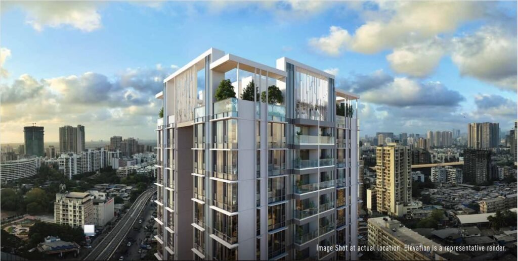 Modern Building Day View with Architectural Elegance – Esquina Near Lokhandwala Andheri West