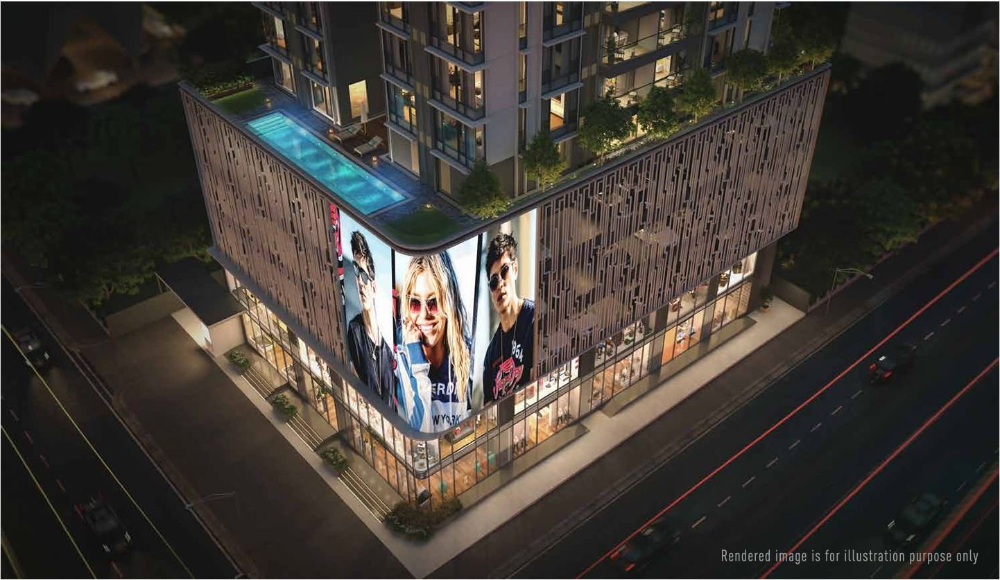 Stunning Building Night View – Esquina Near Lokhandwala Andheri West