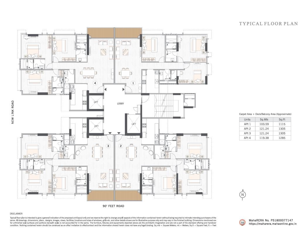 Typical Floor Plan – Esquina Near Lokhandwala Andheri West